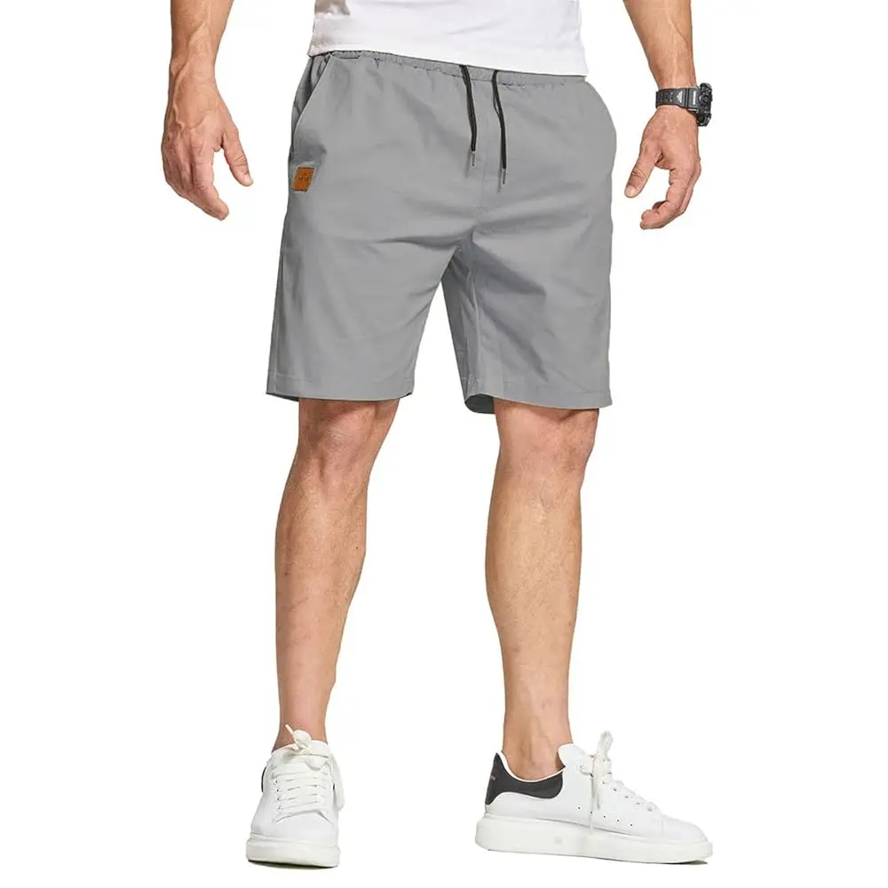 

Mens Shorts Casual Summer Cotton Chino Golf Beach Drawstring Shorts