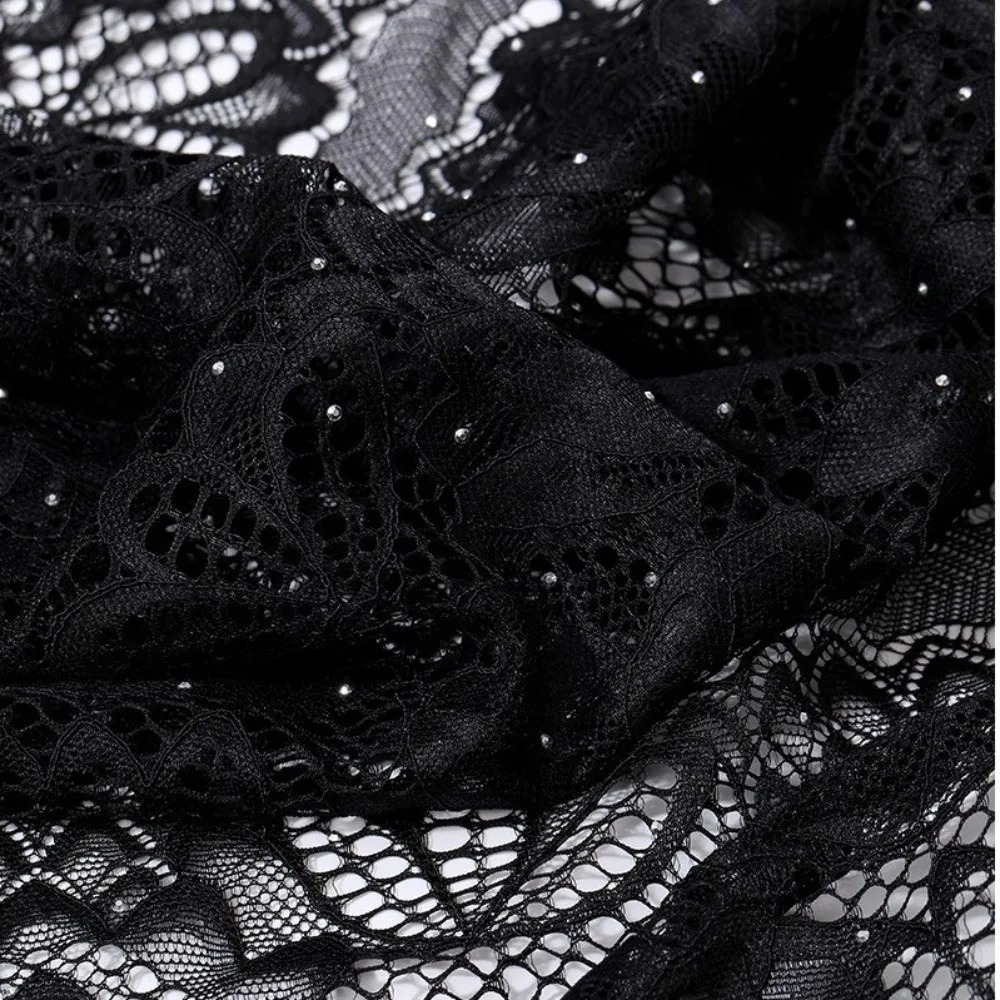 

Solid Color Shawls and Wraps Thin with Rhinestones Sparkly Lace Shawl Soft Breathable Formal Sheer Wedding Wraps