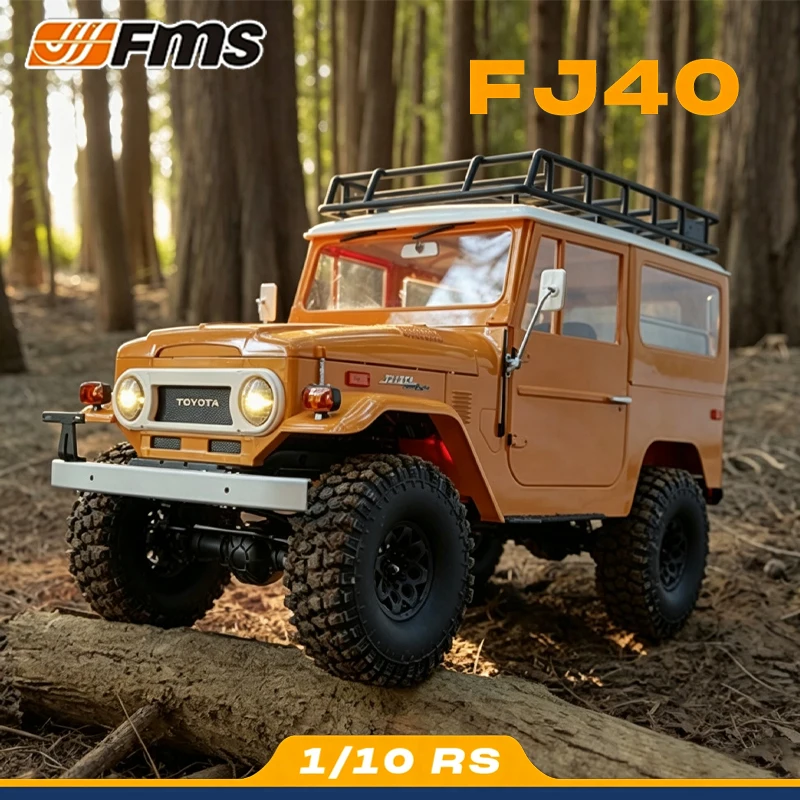 Fms Rc Crawler 1/10 Scale Fj40 Land Cruiser Rs Remote Control 4wd Electric Off Road Model Car Abs Hard Body Adult Toys