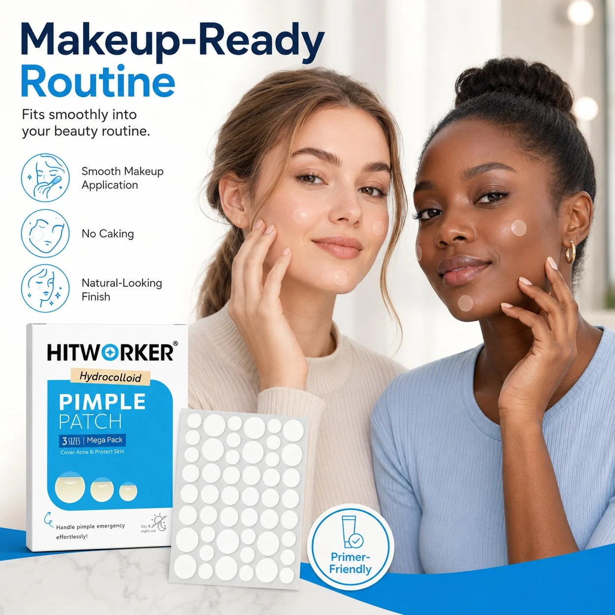Hydrocolloid Acne Patches 240/480 Patches – High-quality, Invisible Acne Patches Containing Salicylic Acid and Tea Tree Oil.