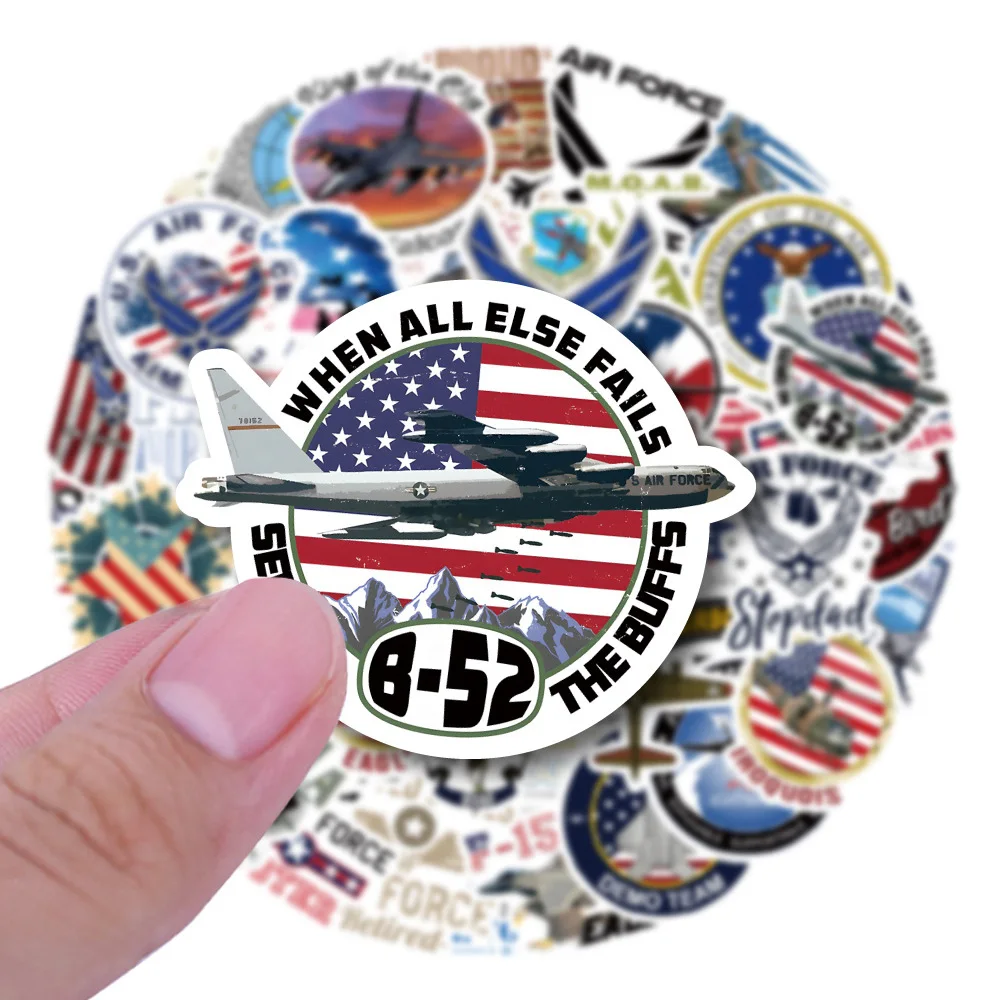 10/30/50PCS USA Armee Aufkleber Air Kräfte Decals Spielzeug Graffiti Laptop Telefon Laptop Auto Wasserdichte Hubschrauber cartoon Kühlen Decals