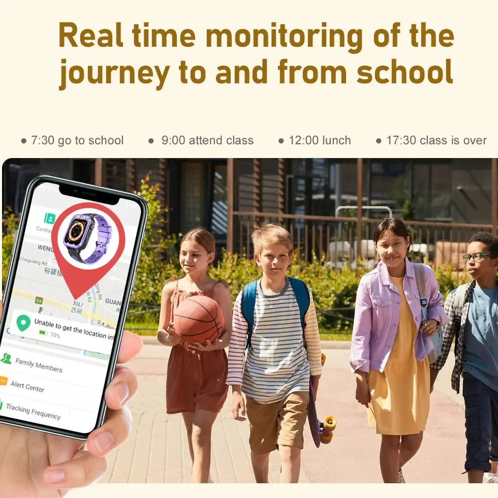 ساعة Getfitsoo 4G الذكية GPS WIFI مكالمة فيديو SOS للأطفال ساعة ذكية مع شاشة كاميرا ومتتبع موقع الهاتف واتساب