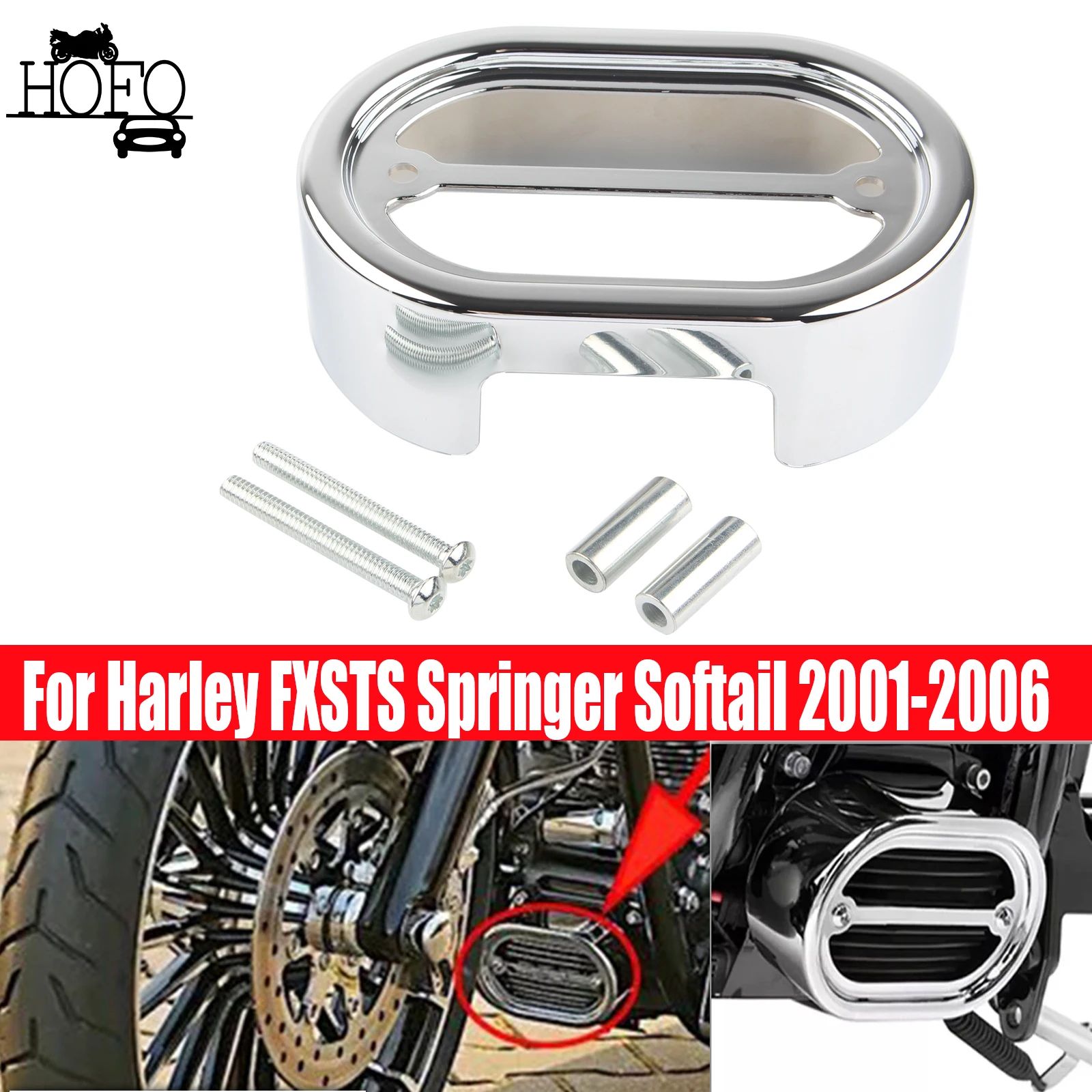 

Motorcycle Voltage Regulator Cover Protector Front Chin Spoiler For Harley FXSTS Springer Softail 2001-2006