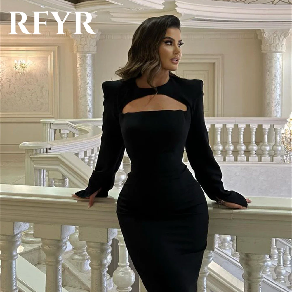 Black Satin Black Prom Dresses Detachable Shawl Mermaid Wedding Dress Elegant Long Sleeves Ankle-Length Vestidos De Fiesta 2025