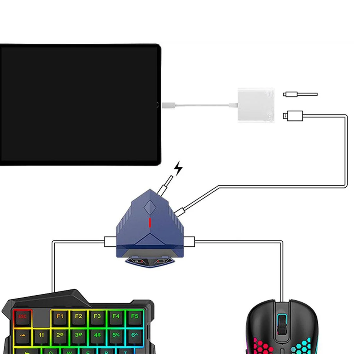 

Новый USB-геймпад Lingzha 3 Pro, конвертер клавиатуры и мыши, геймпад, мобильный Bluetooth, Android-контроллер для IOS 13+, потрескавшийся