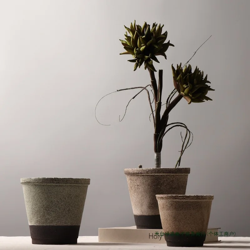 

Ваби Песчаный Ветер Ретро Керамика Цветочный Горшок Сочные Растения Керамика Старый Ворсовый Горшок Цветочный Магазин B & B Маленькая Грубая Керамика Группа Цветок