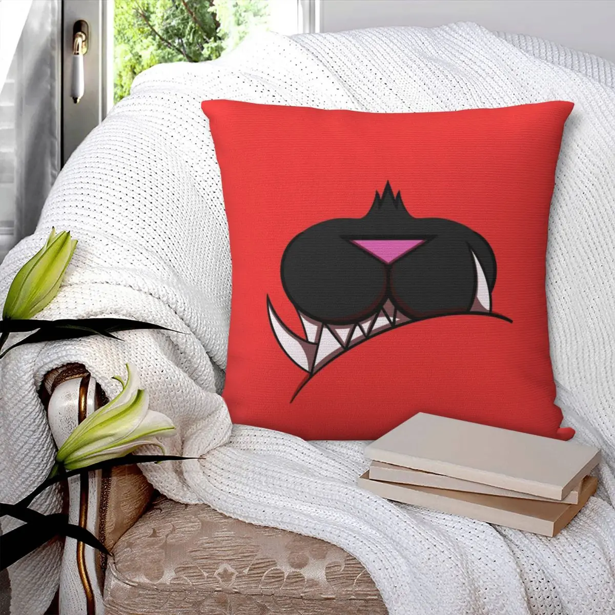 Smirking Incineroar Square Pillowcase Pillow Cover Polyester Cushion Decor Comfort Throw Pillow for Home Car