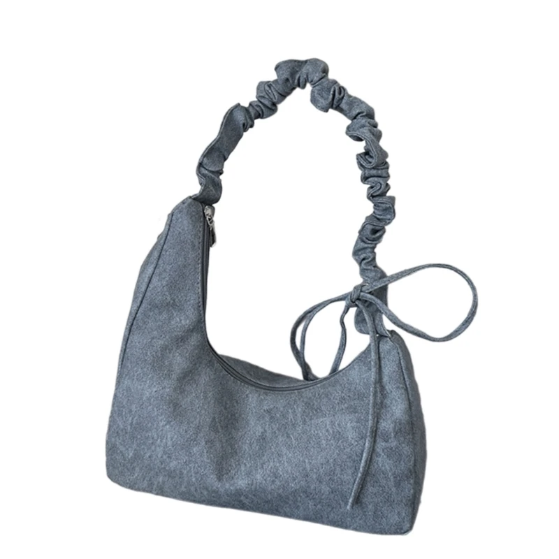 Borsa a tracolla pieghettata alla per donna Borsa estetica per ascella Borsa in pelle PU