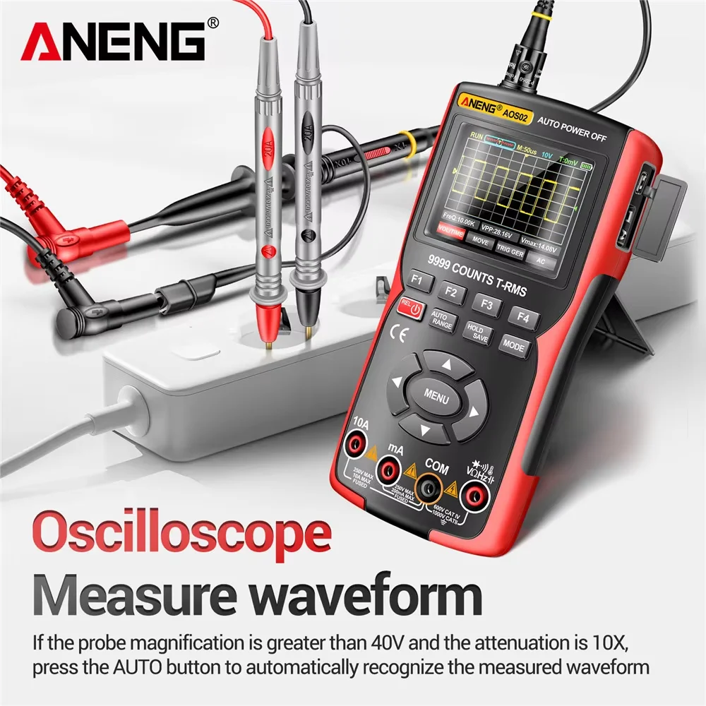 ANENG AOS02 Digital Multimeter Oscilloscope 2 in 1 50M Sample Rate Voltage Diode Handheld Automotive Tools Electrician Tools
