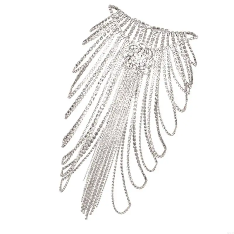 سلسلة أحجار الراين الجمالية M6CD للنساء سلسلة الخصر سلسلة البطن سلسلة خصر أنيقة لحفلات الرقص والرقص