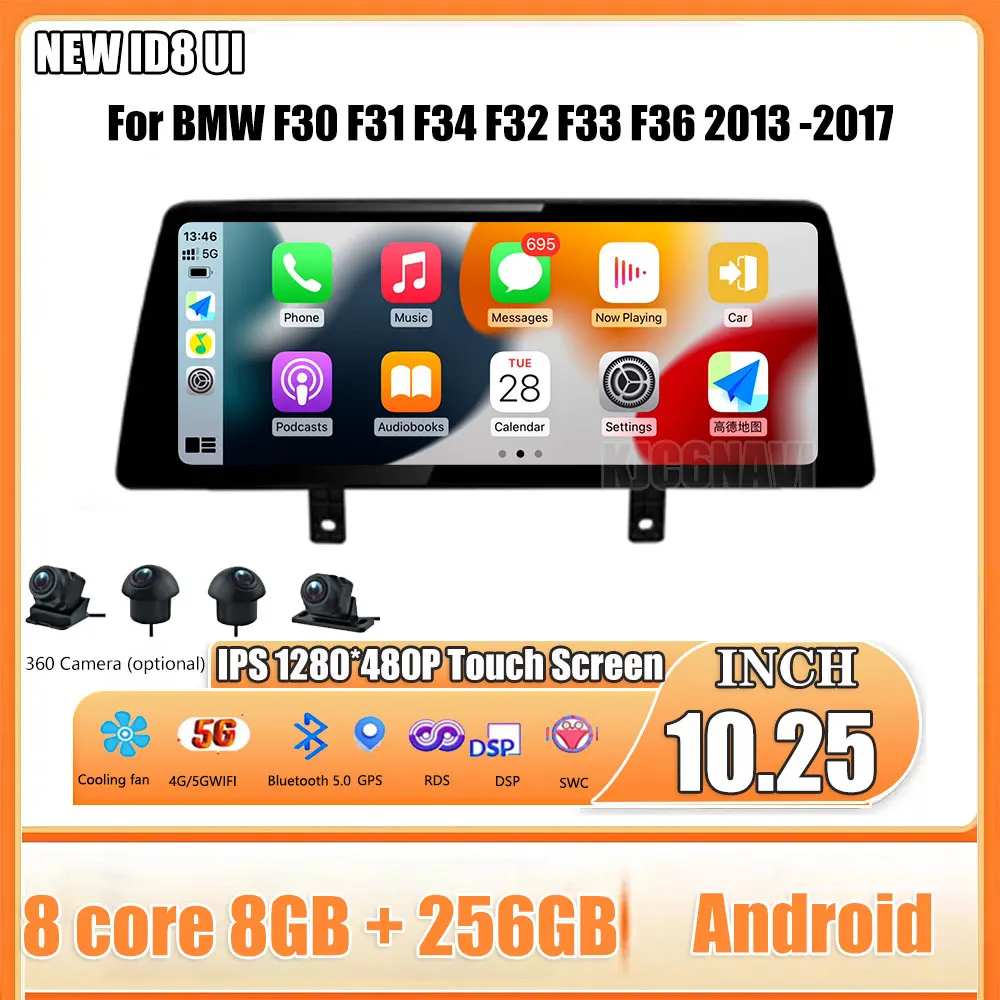 

10.25" For BMW F30 F31 F34 F32 F33 F36 2013 -2017 NBT System Android 14 Car Multimedia Video Player Radio Navigation GPS Carplay