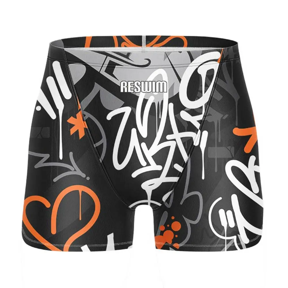 

Funny Swim Jammer Athletic Practice Swimsuit Shorts Men's Summer Swim Pants Beach Tights Shorts Lycra Swimming Trunks Swimwear