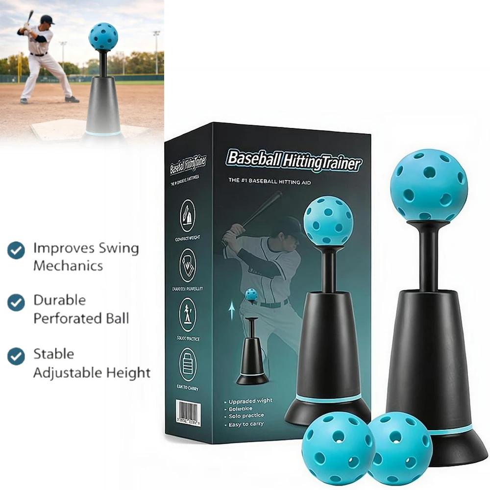 

Auto Baseball Tee Popper Batting Solo Training Equipment, Durable Nylon Solo Practice Batting Aid Practice for Baseball Softball