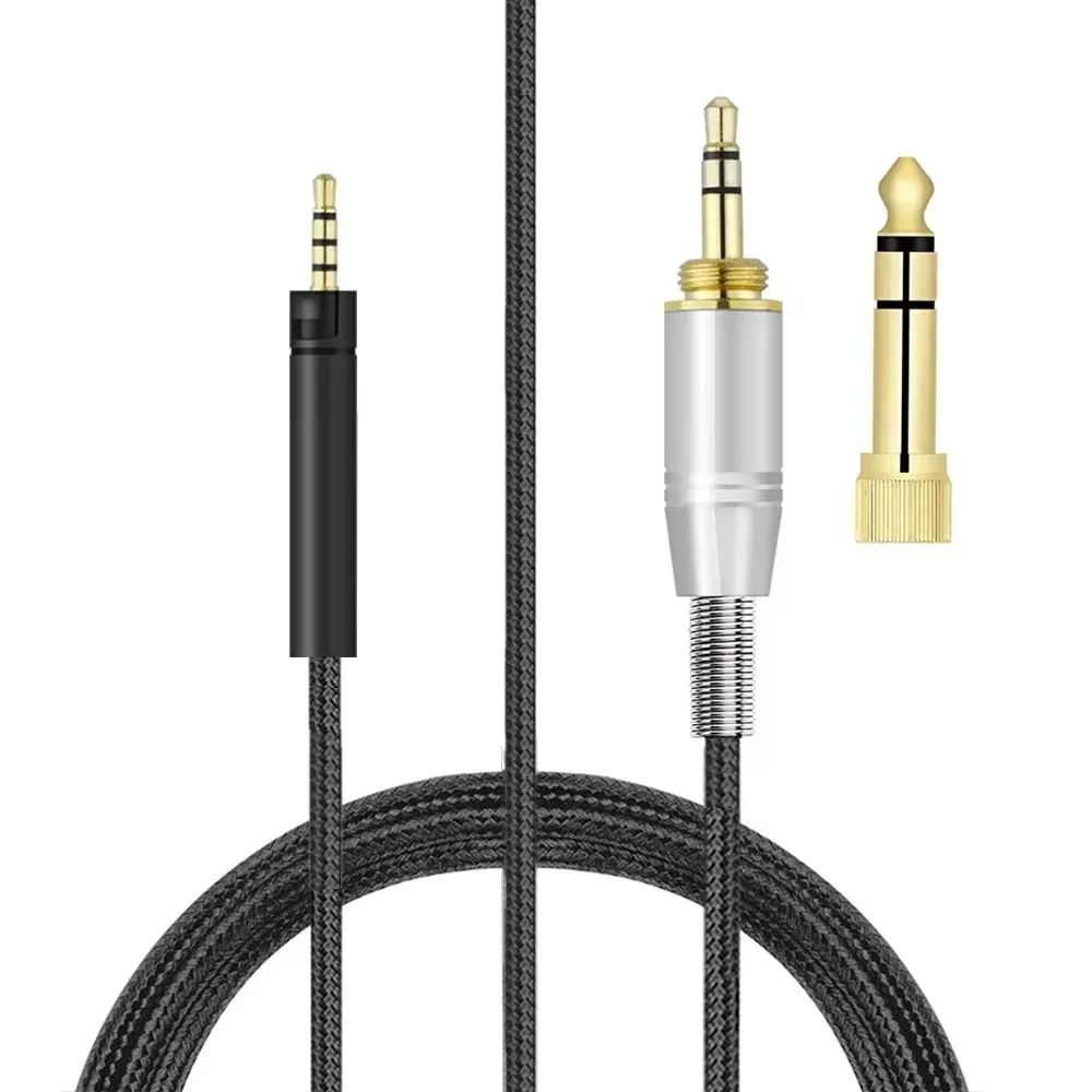 เปลี่ยน OFC 6.35 มม.สายไฟต่อสายไฟสําหรับ Sennheiser Momentum 4.0 3.0 2.0 1.0 4 3 2 1 HD1 Over On Ear หูฟัง