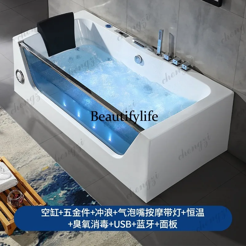 Rectangle acrylic glass household double thermal insulation double surfing jacuzzi