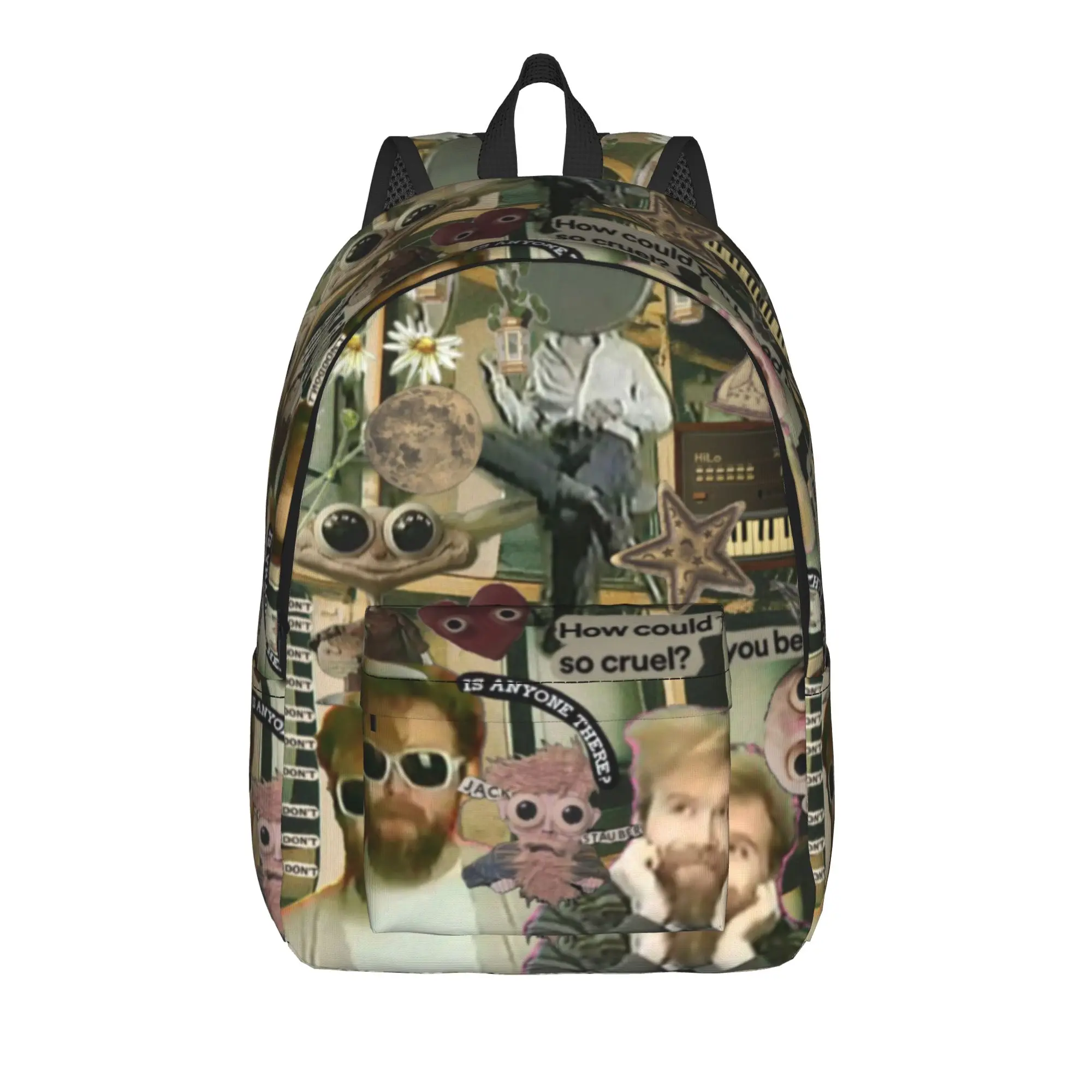 Jack Stauber Mix Backpack for Men Women Fashion High School Hiking Travel Daypack  Laptop Canvas Bags Outdoor