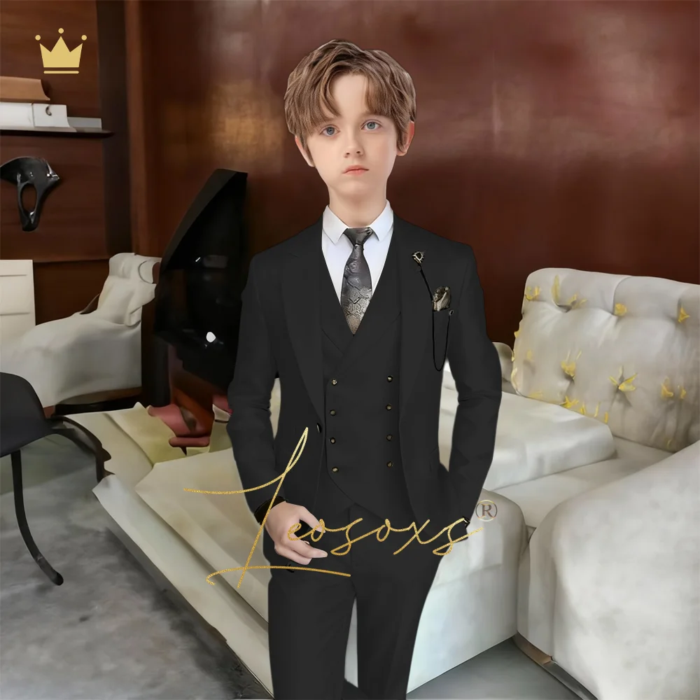 

3-Piece Formal Suit Set for Children - Elegant Suit for Weddings, Parties, Birthday Celebrations, and Cocktail Parties
