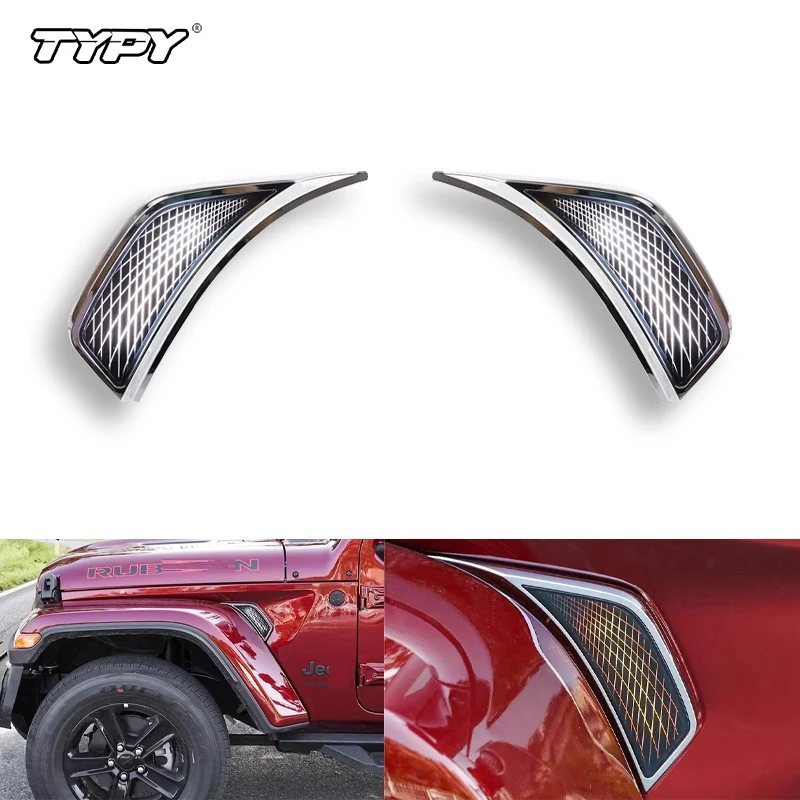 

TYPY для Jeep Wrangler JL 2018 2019 2020 2021 для Gladiator Truck 2020 2021, светодиодный передний крыло, боковой габаритный фонарь, указатель поворота