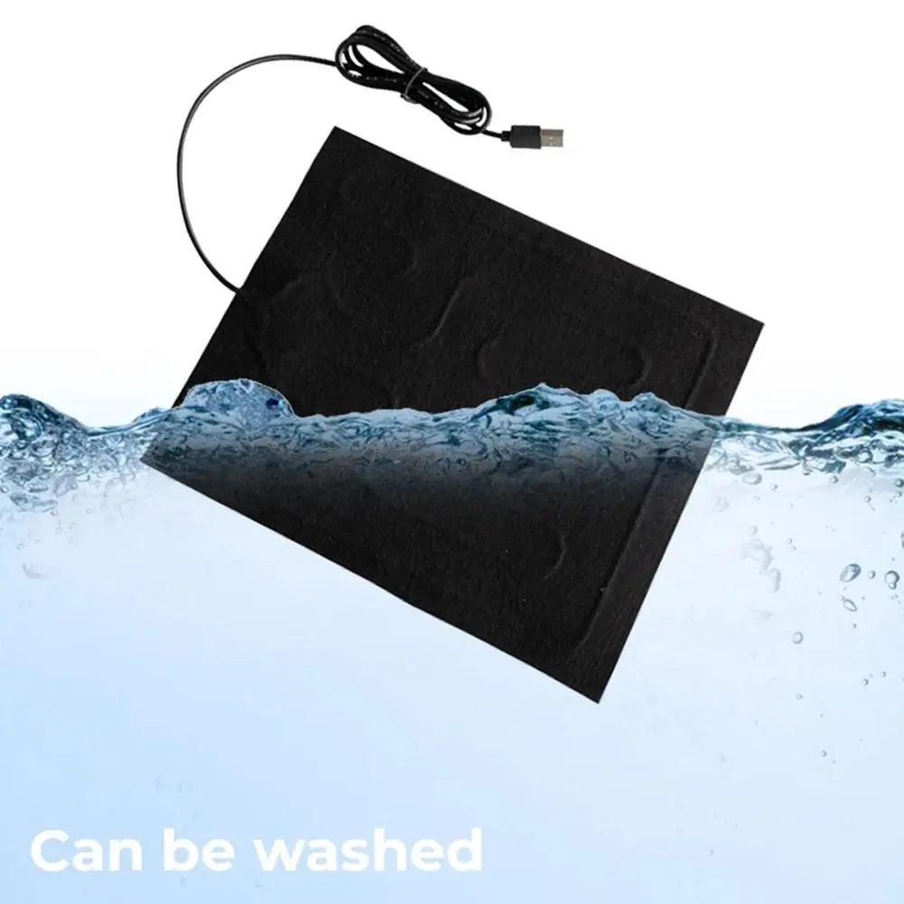 USB Heating Film Warm Folding Heated Sheet Waterproof Car Seat Mat Cushion Pet Reptile Winter Warm Climbing Outdoor Heating Pads