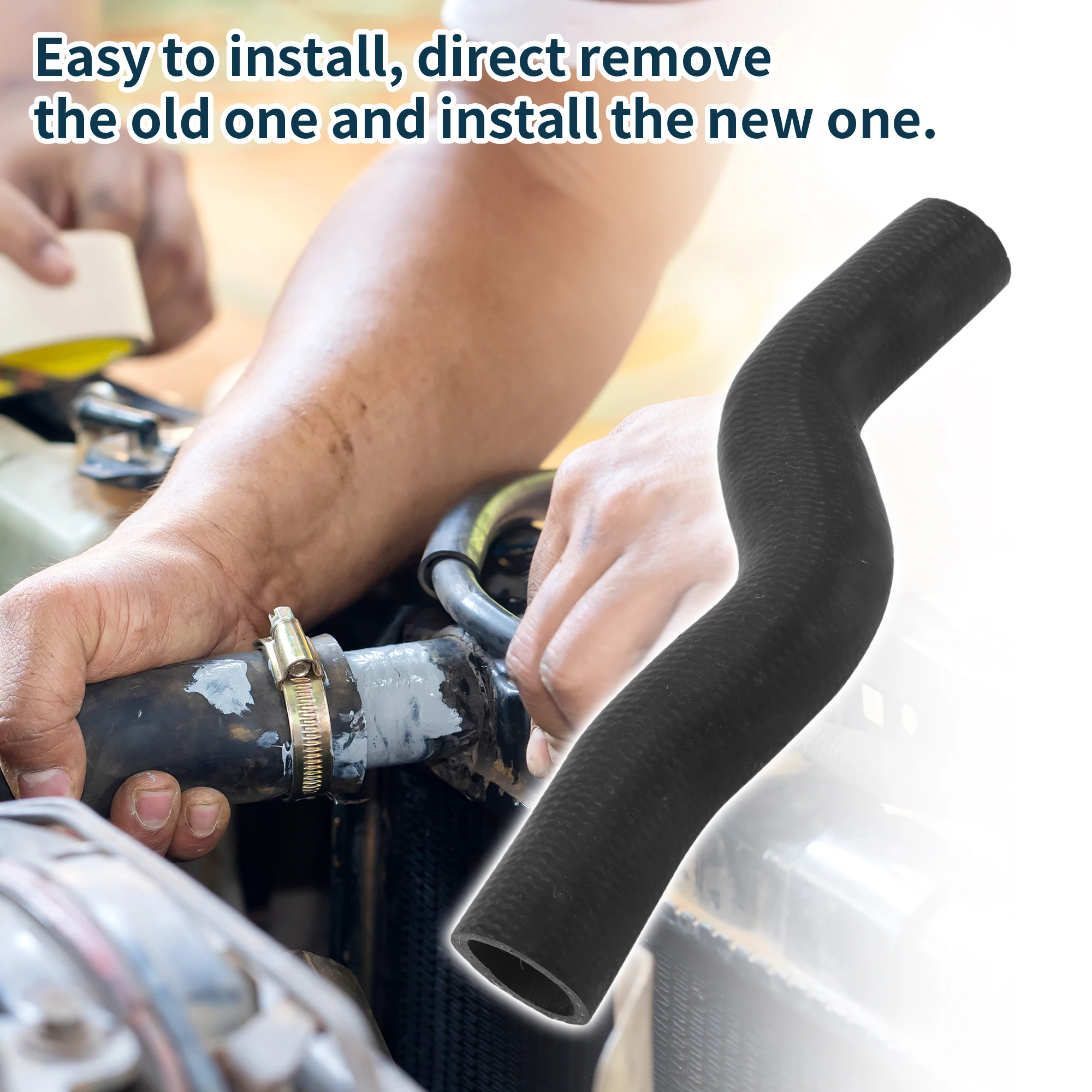 Tubo de saída do aquecedor da mangueira do radiador UXCELL para Nissan Teana 2004-2007 No.215019W100 borracha superior preta