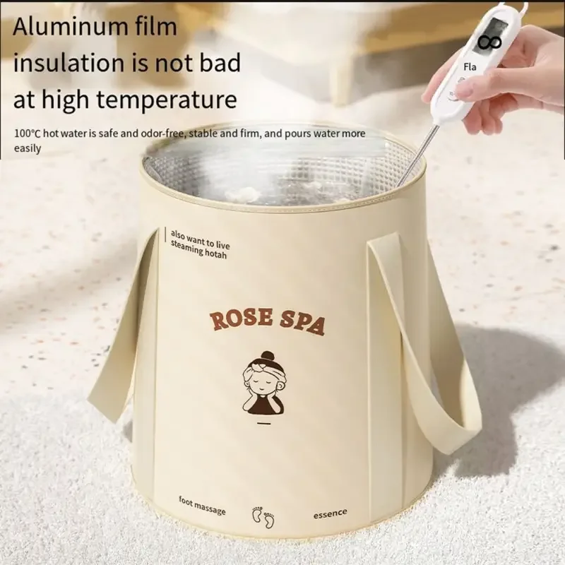 Foldable Foot Soaking Bag High Deep Portable Foot Bath Goddess Foot Wash Basin Insulated Soaking Bucket Constant Temperature