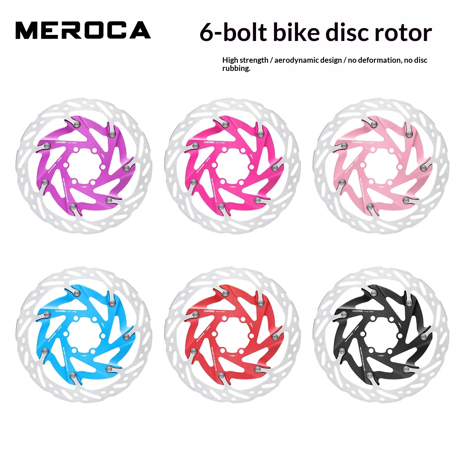 Rotore freno a disco idraulico galleggiante ultraleggero colorato XR 160mm Mountain bike Rotori freno a disco a sei bulloni per bici da strada