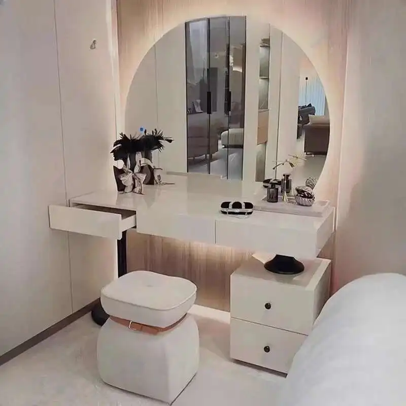

White Multifunctional Dressing Table Box Drawer Charm Luxury Dressing Table Decor Penteadeira De Maquiagem Home Furniture