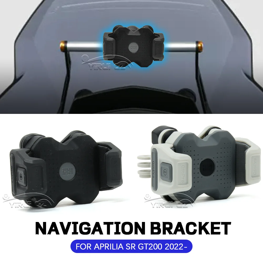 ハンドルバーオートバイスクーターバーオートバイ携帯電話ホルダーナビゲーターブラケットアクセサリーアプリリア-sr-gt-200-2022-2022