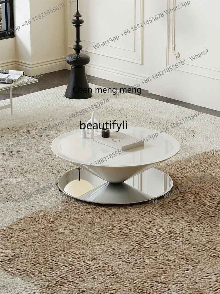 

ss7486 Italian round Suspension Simple Modern Living Room Creative Inverted Triangle Tapered Designer Special-Shaped Tea Table