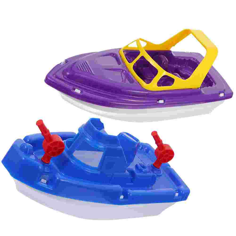 

2 Pcs Boat Toy Bath Toys for Toddlers 3-4 Years Boys Age 4-7 Tub Beach Plastic Kids Ages 4-8 Boats Bathtub Baby