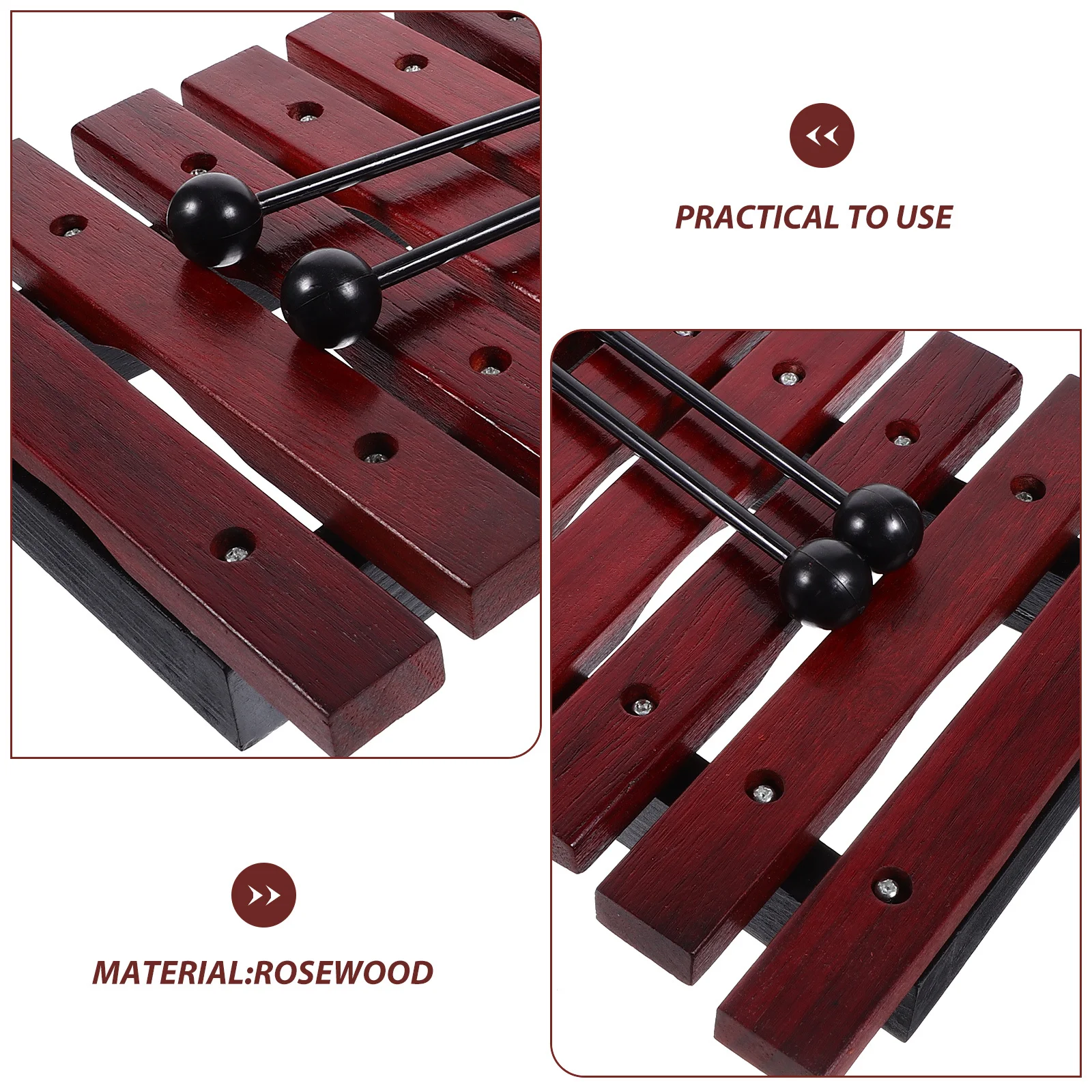 

1Set Wooden Xylophone Percussion Instrument Kids Brain Relaxing Music Educational Instrument for Toddlers