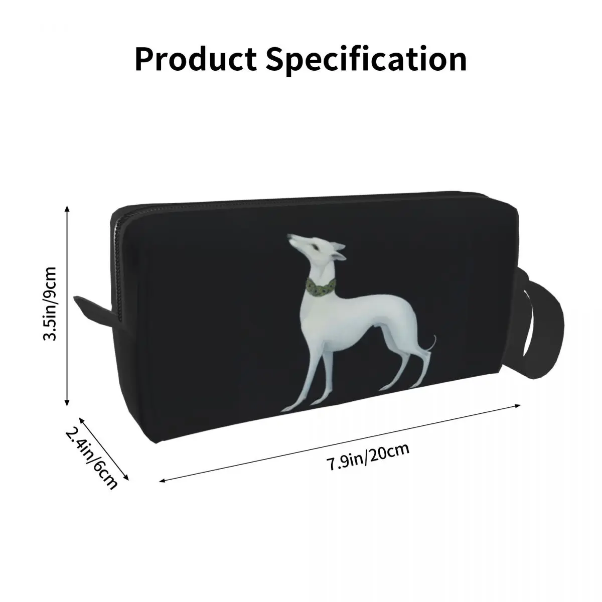 Cute Greyhound Cosmetic Bag Women Cute Large Capacity Whippet Sihthound Dog Makeup Case Beauty Storage Toiletry Bags