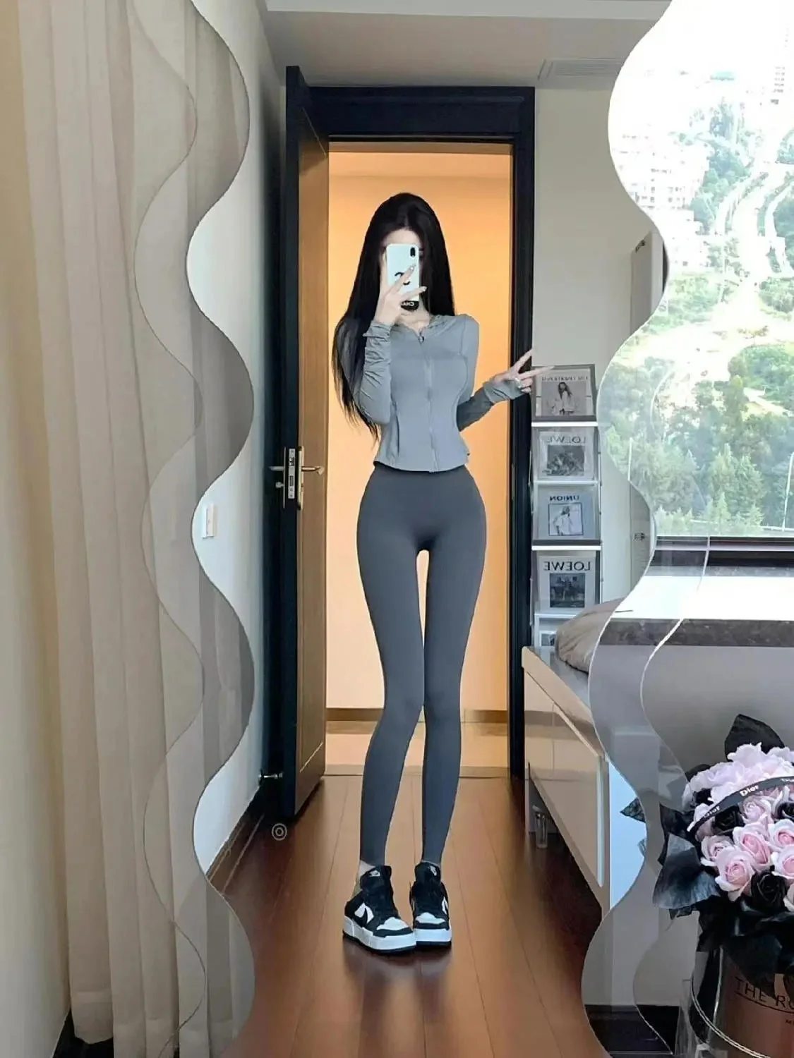 

Женские штаны для йоги Spor Ice Silk из овчины и комплект открытого кардигана, летний комплект из двух предметов Faion для девочек-подростков