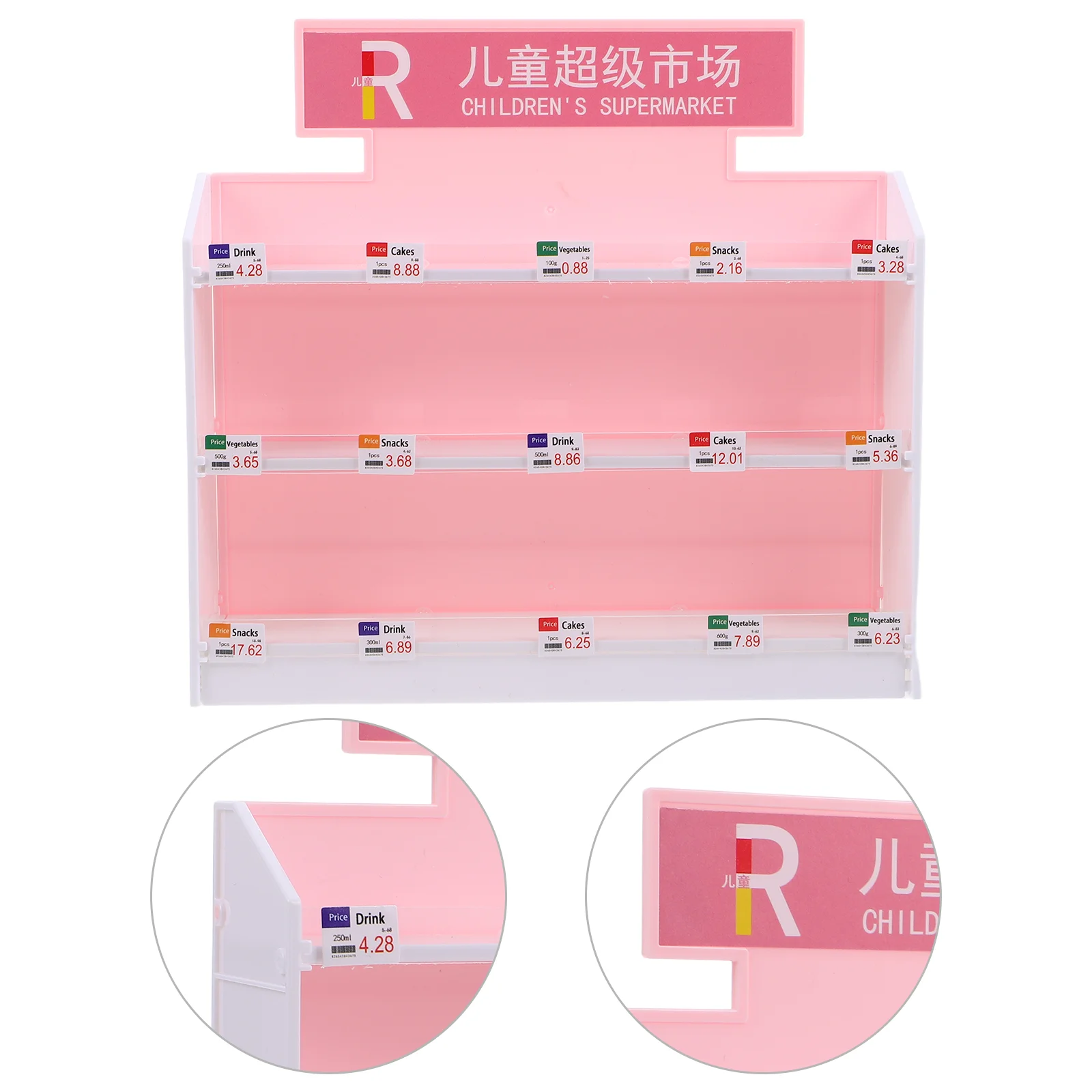 Toy Room Miniature Food and Toys Supermarket Shelf Plastic House Furniture