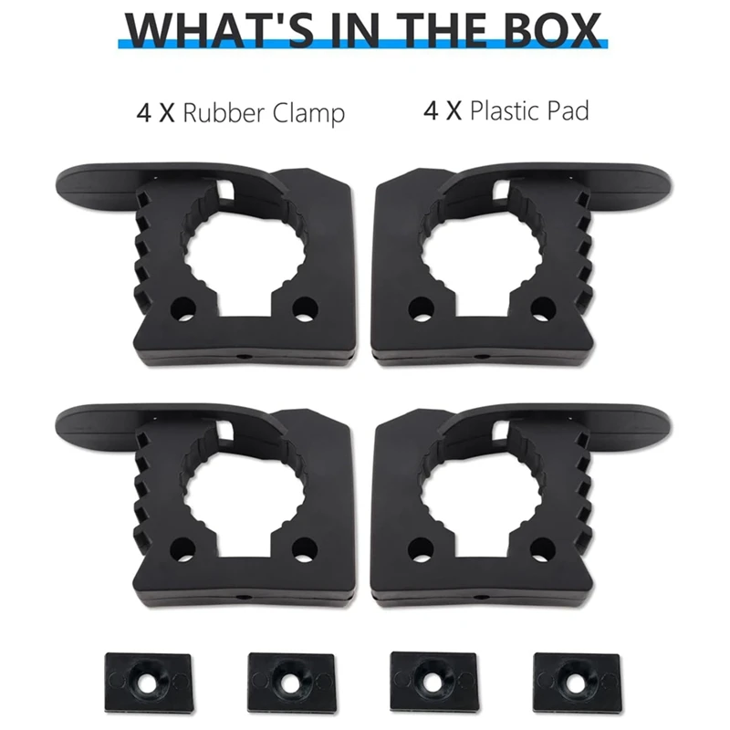 แจ็คจับ Keeper Shovel Holder Mount, ยาง Clamp Mount เหมาะกับ 1-1/7 นิ้วถึง 1-3/7 นิ้วเส้นผ่านศูนย์กลางเครื่องมือ