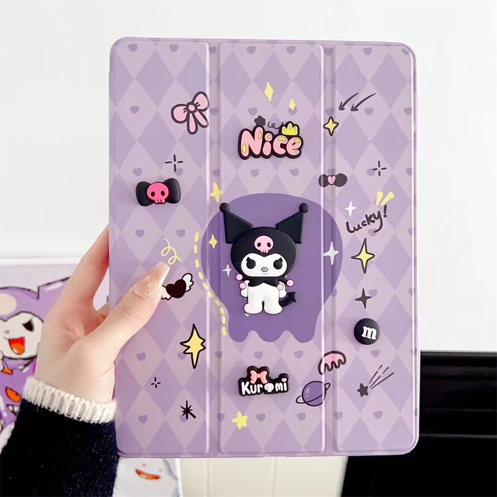 

Новый чехол 2025 года для iPad 11-го поколения Pro Air 11 2024 9 8 7 6 5 10 Th Air4/5 10,9 10,2 9,7 Противоударный чехол с держателем для карандашей Kuromi