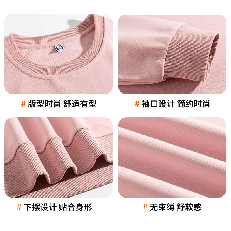 

Custom Crewneck Sweatshirt Workwear Printed Pullover Loose Fit Spring Autumn American Style Drop Shoulder Sweatshirt Embroi