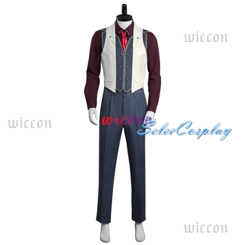 Arcane2 LOL Jayce Viktor Cosplay Costume Shirt Vest Pnats Wig Outfits Fantasia Men Boys Halloween Carnival Party Disguise Cloth