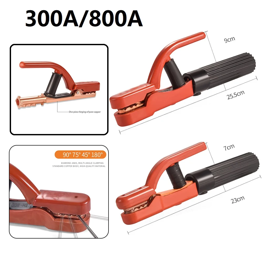 Assured 300A/800A Welding Electrode Holder Innovative Design Features Insulation and Safety Springs for Optimal Use