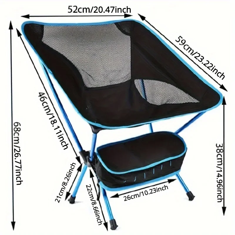 Outdoor Moon Chair Camping Camping Folding Portable Lazy Back Light Aluminium Alloy Folding