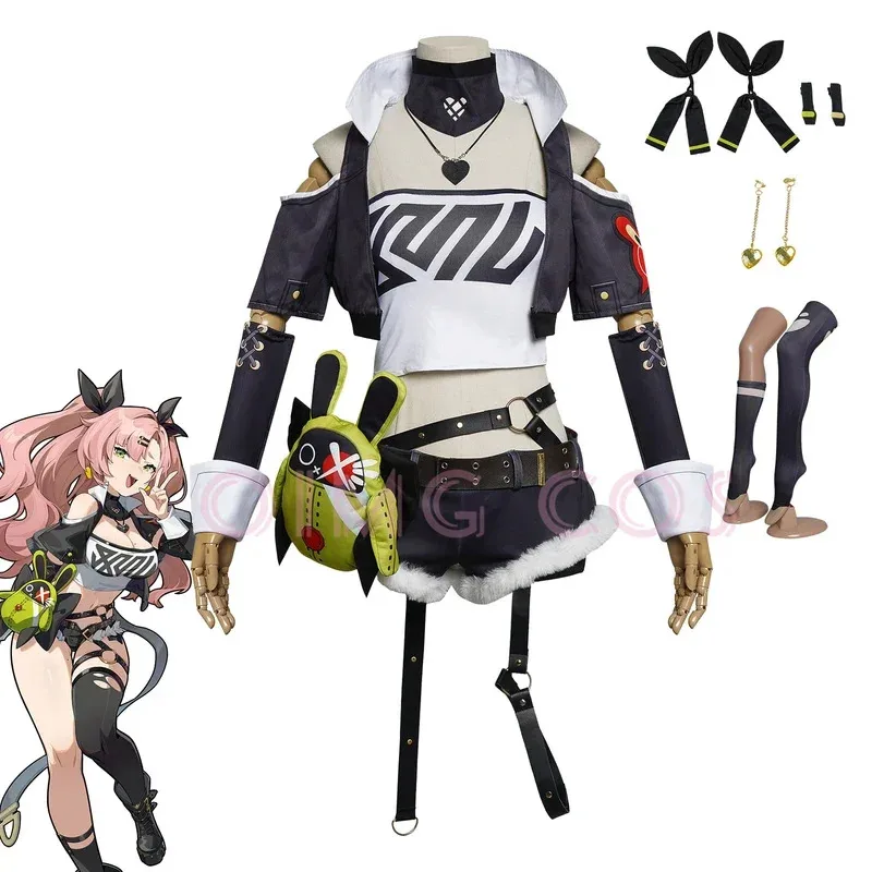 Sky02 Николь Демара Zenless Zone Zero Косплей Костюм Униформа Парик Аниме Костюмы для Хэллоуина Маскарад Женщины Game88Li #