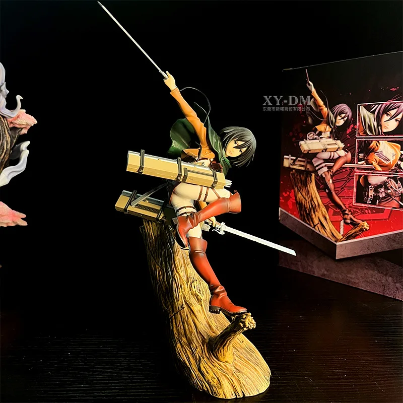 

Anime Attacking Giants Sanli Ackermann Combat Styling Cloak Detachable Model Scene Decoration Tree Stump And Three Bamboo Hats