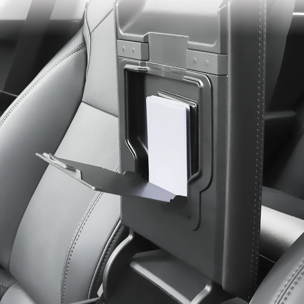 Für Tesla Model Y Launch 2025 Modell 3 Highland 2024 Armlehne Versteckte Magnetische Aufbewahrungsbox ABS Auto Innen Gadgets Organizer Fall