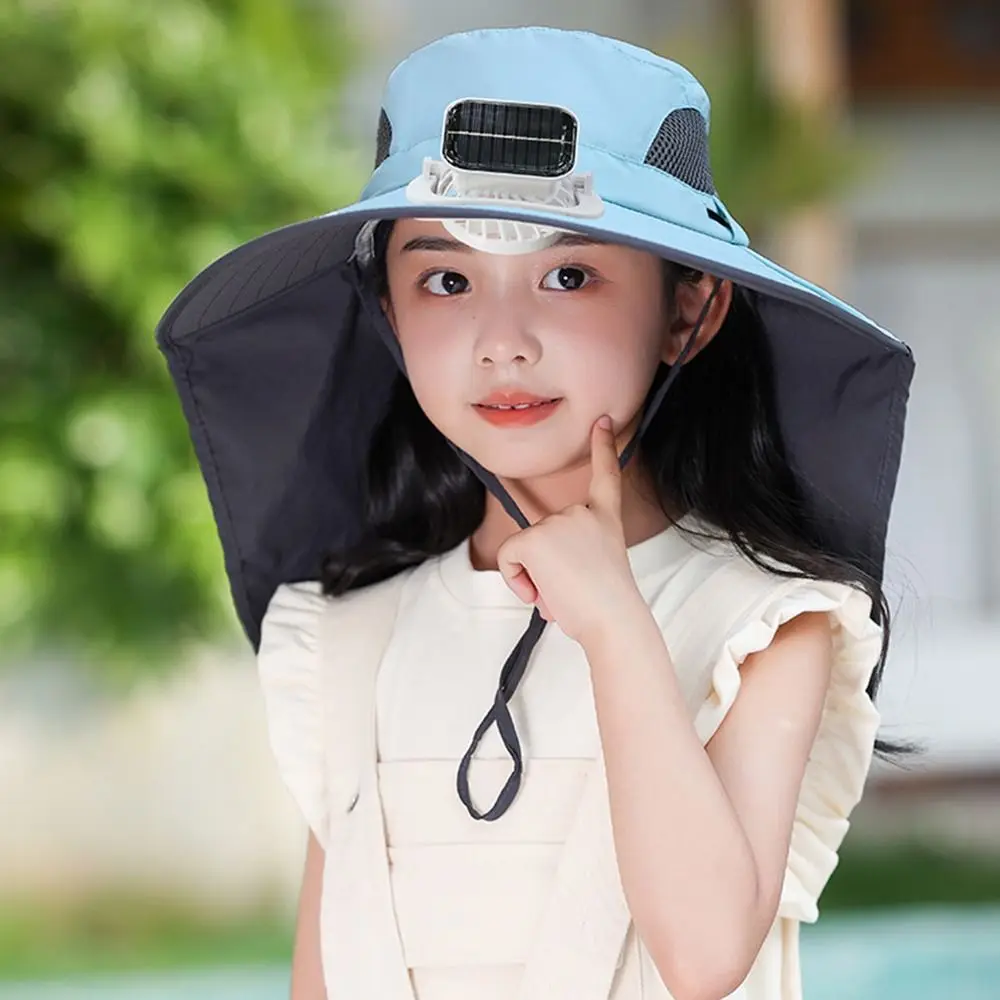 

Portable Adjustable Children's Solar Fan Hat USB Charging Sun Protection Summer Cooling Hat Waterproof Cooling Sunshade Fan Cap