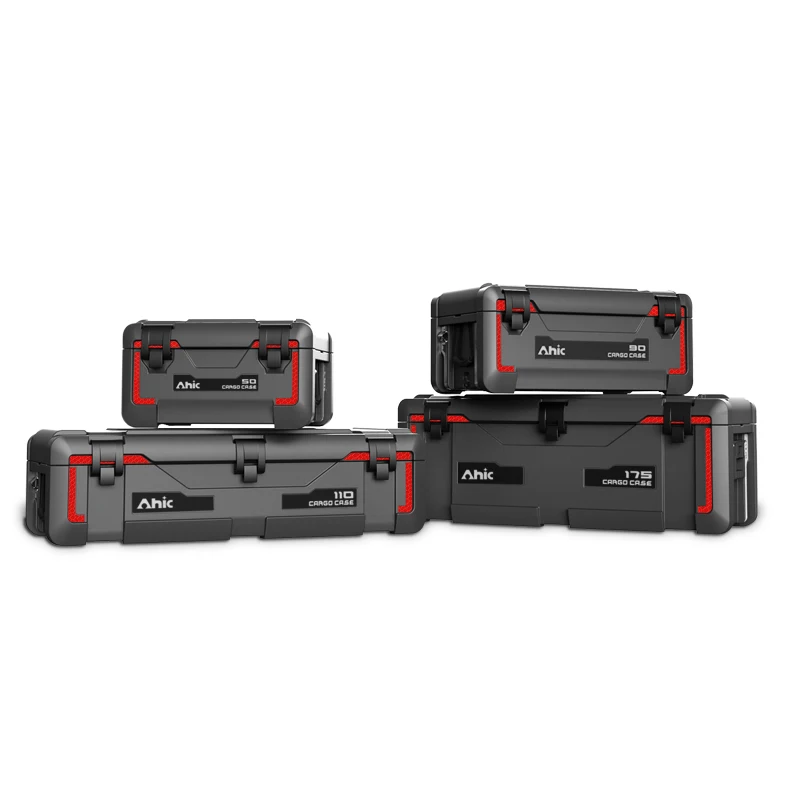 STLFWholesale 110L LLDPE سقف السيارة الأمتعة SUV حامل سقفي التخييم التخصص صندوق تخزين صندوق البضائع #5