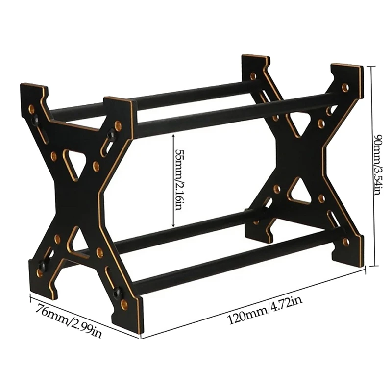 Металлическая полка для стеллажа с колесами для радиоуправляемой модели 1/24 1/18 Axial SCX24 TRX4M Fcx24, игрушки с дистанционным управлением, золотые детали