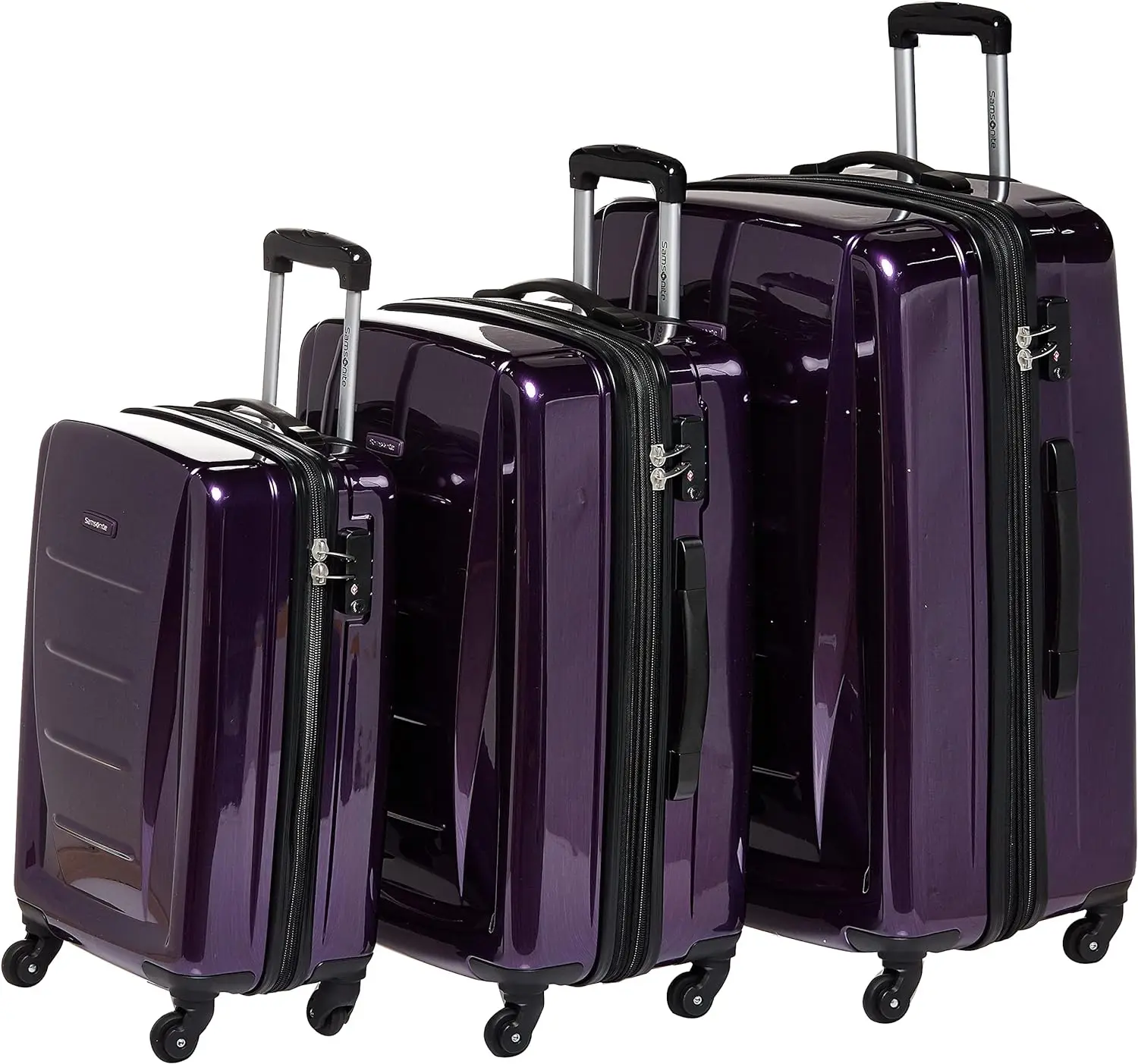 Samsonite Winfield 2 Hardside Luggage with Spinner Wheels, 3-Piece Set (20/24/28), Purple