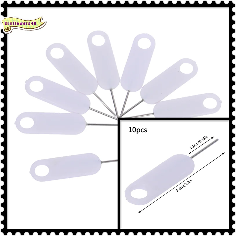 10Pcs Sim Card Tray Removal Pin Eject Opener Tool for Smartphones Tablets