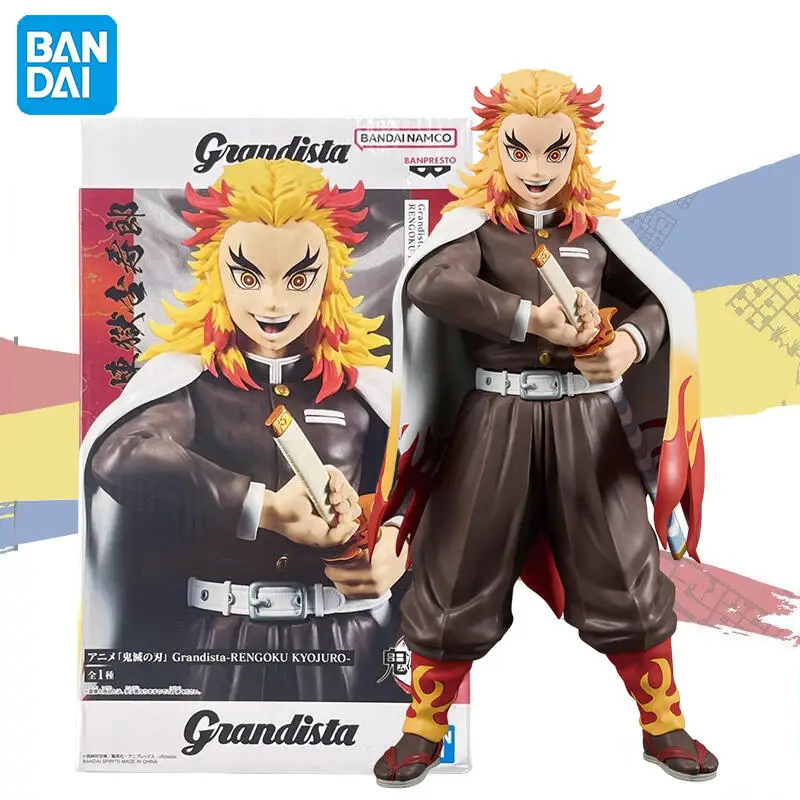 

In stock Bandai Original Demon Slayer Grandista-RENGOKU KYOJURO About 24 cm Action Figures Collection Model Toy Christmas Gift