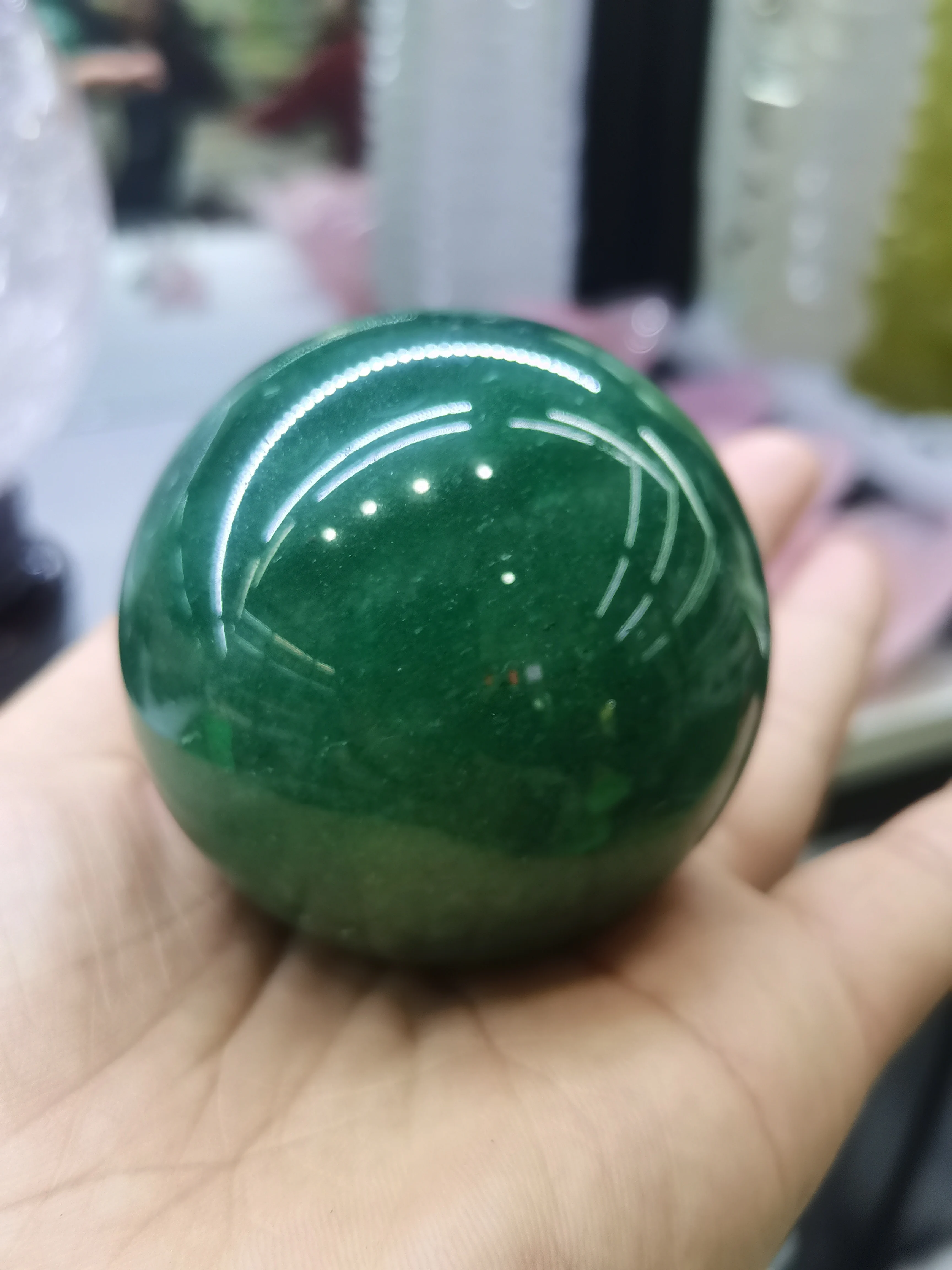 

Natural Crystal Green Aventurine Ball Reiki Healing Quartz Massage Polished Home Room Decoration Gift